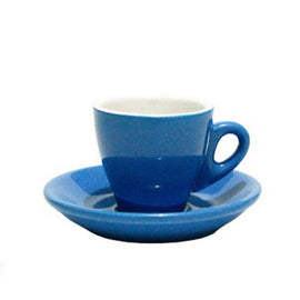 INCASA TULIP - Espresso Coffee Cup with Saucer (90ml) - BUNAMARKET