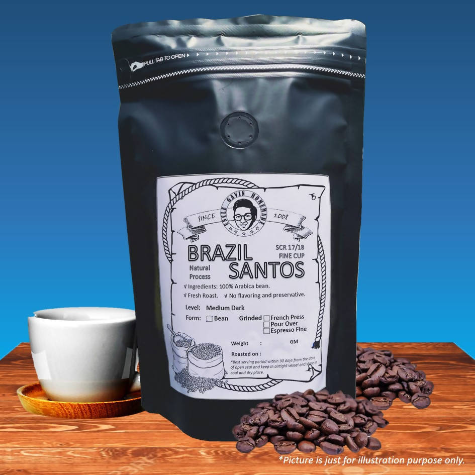 [Medium Dark] Brazil Santos Arabica Roasted Coffee Beans "UNCLE GAVIN" - BUNAMARKET
