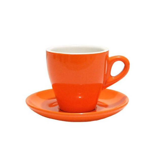 INCASA TULIP - Cappuccino Coffee Cup with Saucer (210ml) - BUNAMARKET
