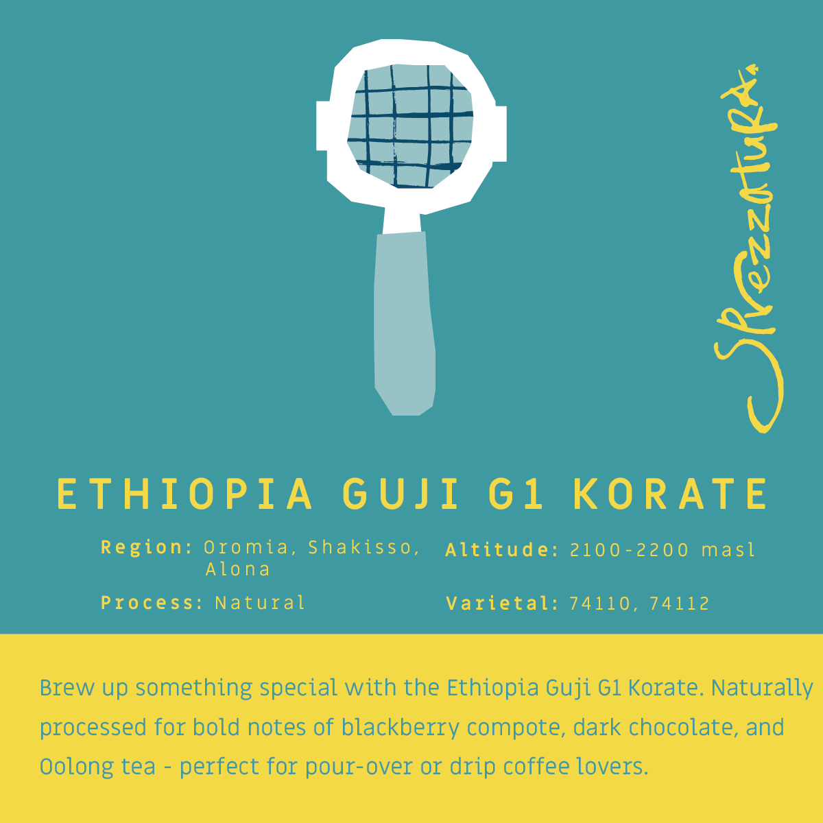 ETHIOPIA GUJI  G1 KORATE  SINGLE ORIGIN COFFEE BEANS