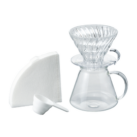 SIMPLY HARIO - V60 Glass Brewing Kit 02 Set 600ML - BUNAMARKET