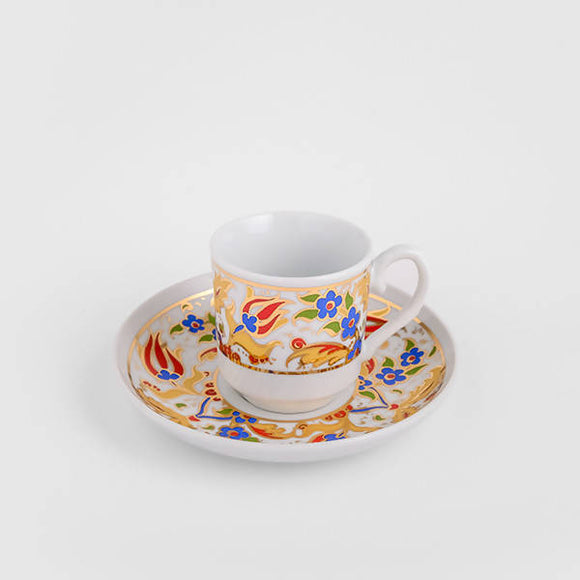 Luxury Porcelain Turkish Espresso Coffee Cup [Gold] - 70ml - BUNAMARKET