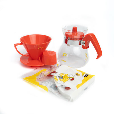 KONO Prestigious 2-Person Cone Dripper Set (RED) MDN-20RD - BUNAMARKET
