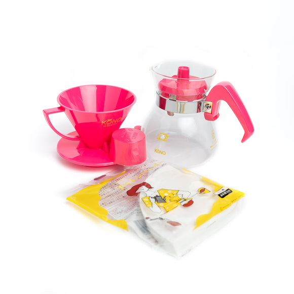 KONO Prestigious 2-Person Cone Dripper Set (CHERRY PINK) MDN-20CP - BUNAMARKET