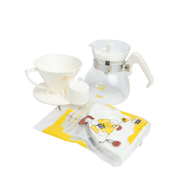 KONO Prestigious 2-Person Cone Dripper Set (WHITE) MDN-20WH - BUNAMARKET