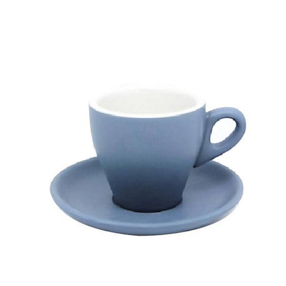 INCASA TULIP - Cappuccino Coffee Cup with Saucer (210ml) - BUNAMARKET