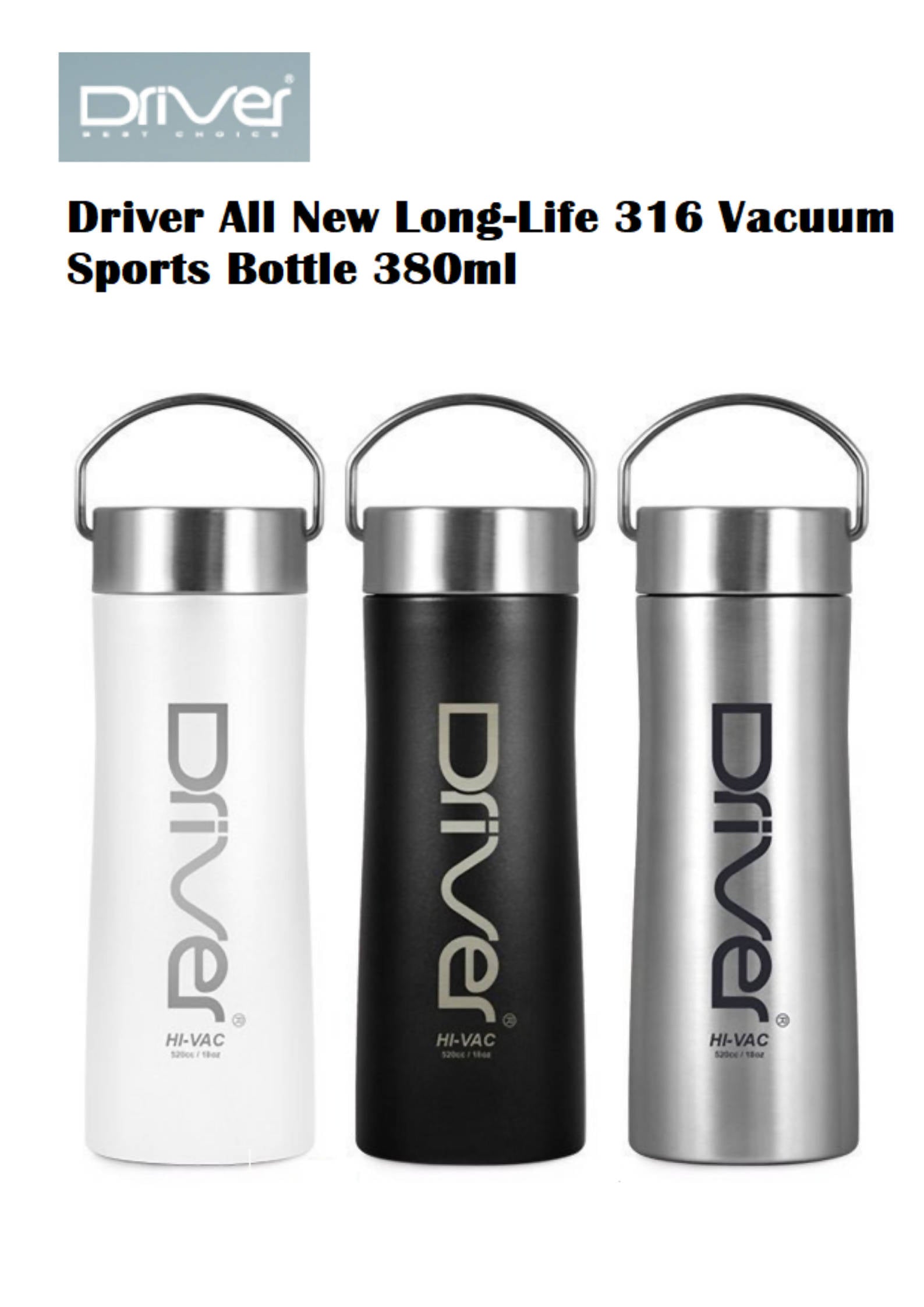 Driver All New Long-Life 316 Vacuum Sports Bottle 380ml - BUNAMARKET