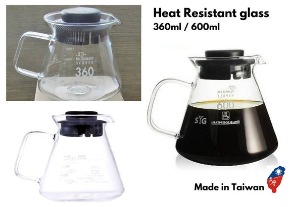 Taiwan Glass Server With Glass Handle - 600ml - BUNAMARKET