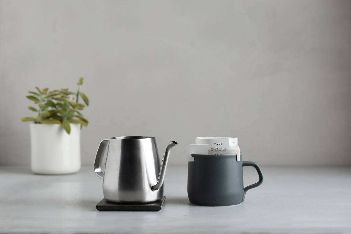 KINTO POUR OVER KETTLE 430ML STAINLESS STEEL - BUNAMARKET