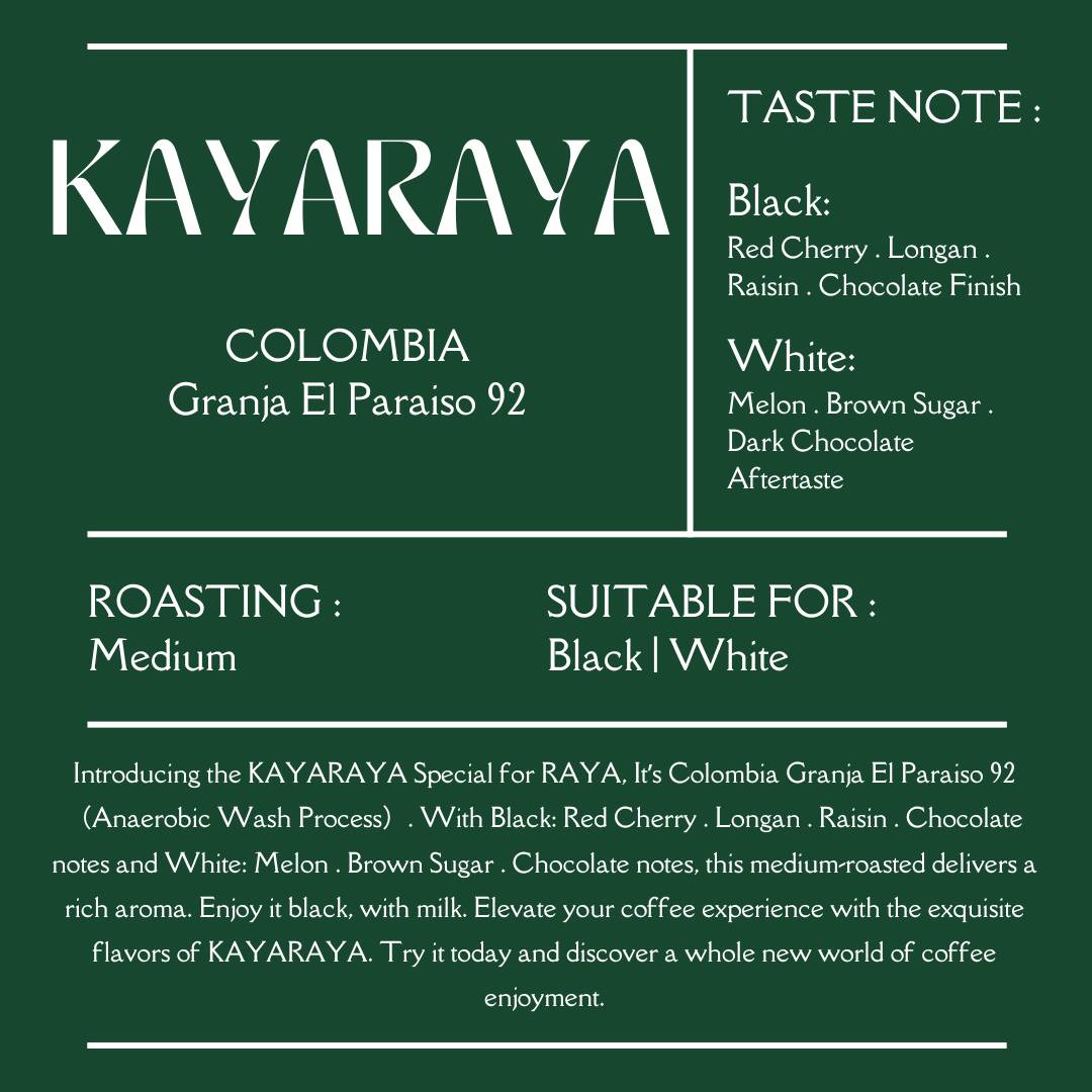 KAYARAYA Special Edition Suitable For Espresso COLOMBIA - Anaerobic Washed - 0