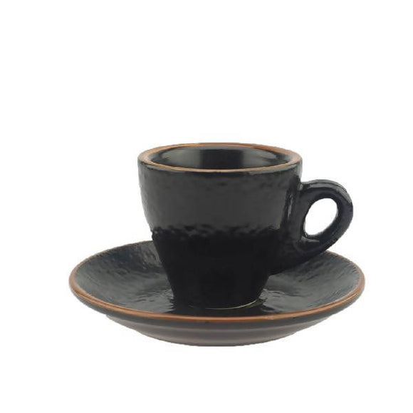 INCASA TULIP - Cappuccino Coffee Cup with Saucer (210ml) - BUNAMARKET