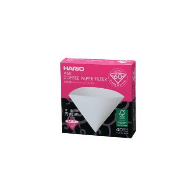 Hario V60 Bleached 01 / 02 Filter Paper 40's - BUNAMARKET