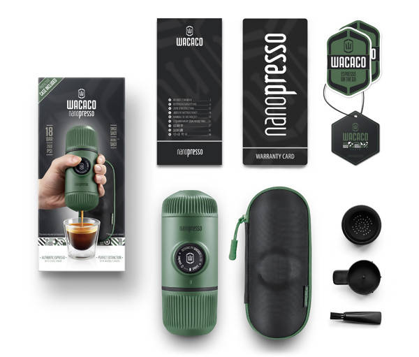 WACACO Nanopresso Portable Espresso Machine Including Protective