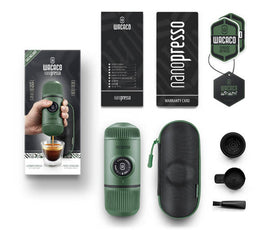 WACACO Nanopresso Portable Espresso Machine Including Protective Case (Moss Green) - BUNAMARKET