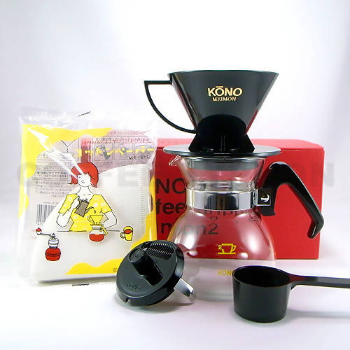 KONO Prestigious 2-Person Cone Dripper Set (BLACK) MDN-20BK - BUNAMARKET