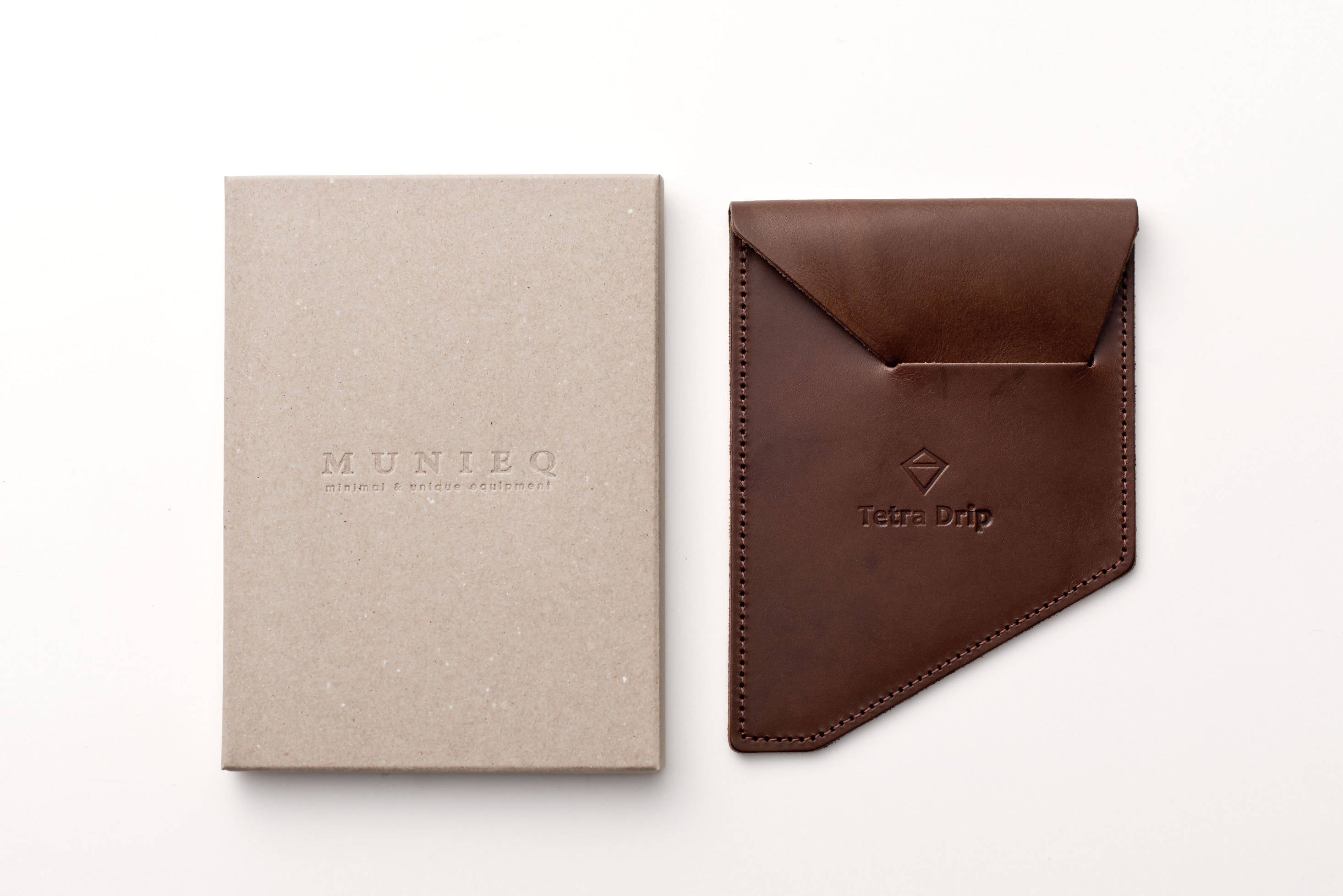 { MADE IN JAPAN } MUNIEQ SS 02 Tetra Drip Stainless Steel with Leather Pouch - BUNAMARKET