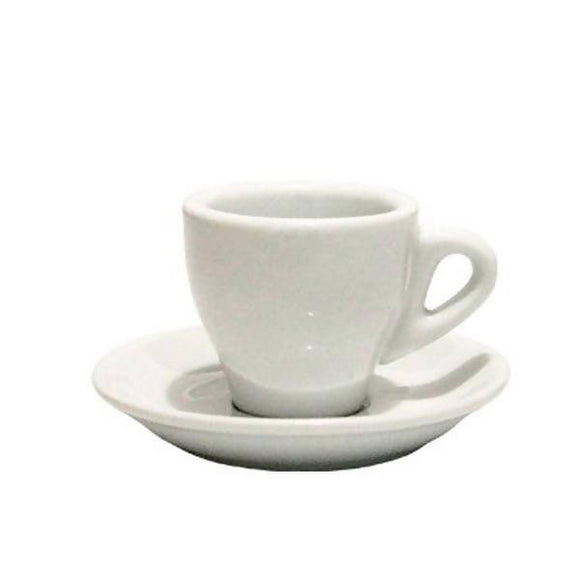 INCASA TULIP - Espresso Coffee Cup with Saucer (90ml) - BUNAMARKET