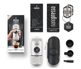 WACACO Nanopresso Portable Espresso Machine Including Protective Case (Chill White) - BUNAMARKET