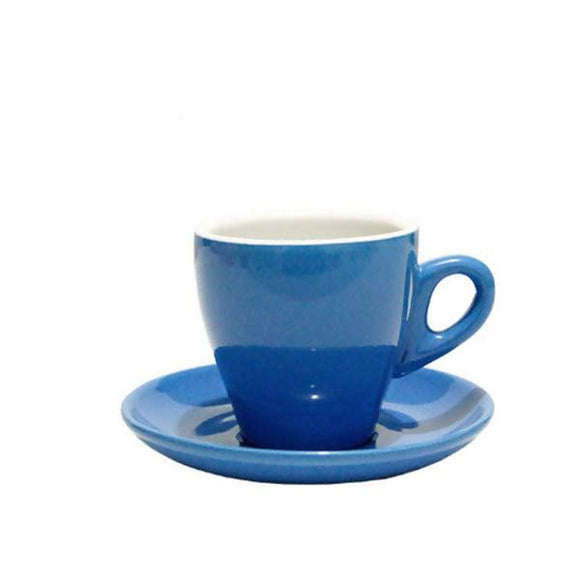 INCASA TULIP - Cappuccino Coffee Cup with Saucer (210ml) - BUNAMARKET